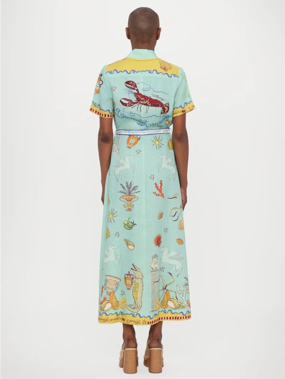 ALEMAIS Surrealist Summer Shirtdress - Picture 2 of 5